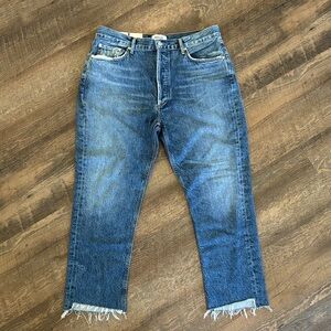 Agolde Women's Riley High Rise Straight Crop Jeans